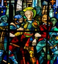 Stained Glass in Rouen Cathedral - Joan of Arc