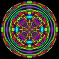Stained glass round rosette