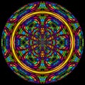 Stained glass round rosette
