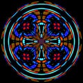 Stained glass round rosette