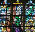 Stained Glass - Sacrament of Penance or Confession Royalty Free Stock Photo