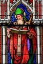 Stained Glass - Saint Ambrose Royalty Free Stock Photo