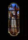 Stained glass of Saint Caterina de Siena, Church of Saint Martin, Portofino, Italy