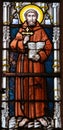 Stained Glass - Saint Francis of Assisi Royalty Free Stock Photo