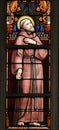 Stained Glass - Saint Francis of Assisi Royalty Free Stock Photo