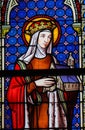 Stained Glass - Saint Hedwig of Silesia Royalty Free Stock Photo