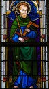 Stained Glass - Saint Joseph Royalty Free Stock Photo