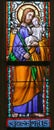 Stained Glass - Saint Joseph Royalty Free Stock Photo