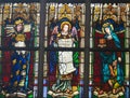 Stained Glass - Saint Louis of France, Angel, Saint Elizabeth of