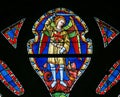 Stained Glass - Saint Michael the Dragonslayer Royalty Free Stock Photo