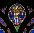 Stained Glass - Saint Michael the Dragonslayer Royalty Free Stock Photo