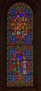 Stained Glass in Saint Nicholas Cathedral Monaco Ville Royalty Free Stock Photo