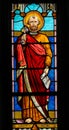 Stained Glass of Saint Peter - St Valery Sur Somme Royalty Free Stock Photo