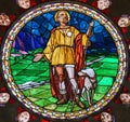 Stained Glass of Saint Roch in Bologna Royalty Free Stock Photo
