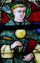 Stained Glass - Saint Thomas Aquinas Royalty Free Stock Photo