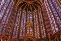 Stained Glass Sainte Chapelle Cathedral Paris France Royalty Free Stock Photo