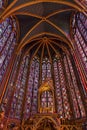 Stained Glass Sainte Chapelle Cathedral Paris France Royalty Free Stock Photo