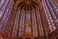 Stained Glass Sainte Chapelle Cathedral Paris France Royalty Free Stock Photo