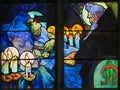 Stained Glass of Saints Cyril and Methodius by Alphonse Mucha