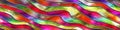 Stained glass seamless texture with waves pattern, colored glass, 3d illustration