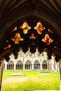 Details of cloisters Canterbury Cathedral Kent United Kingdom