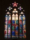 Stained glass in St Ludmila Chapel, St Vitus Cathedral