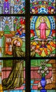 Stained Glass - Saint Anthony of Padua Royalty Free Stock Photo