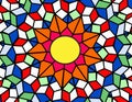 Stained glass sun Royalty Free Stock Photo