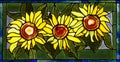 Stained Glass Sunflower Royalty Free Stock Photo
