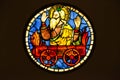 Stained Glass By Taddeo Gaddi - Elias On The Fiery Chariot Royalty Free Stock Photo