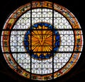 Stained Glass of the Tetragrammaton - the name of God Royalty Free Stock Photo