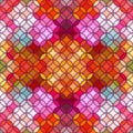 Stained glass vector background. Beautiful seamless pattern. Royalty Free Stock Photo