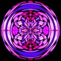 Stained glass vitrage with abstract pattern Royalty Free Stock Photo