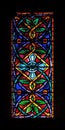 Stained glass window in the Basilica of Saint Frediano, Lucca, Italy