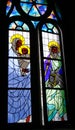 Stained Glass Window - Birth of Jesus Royalty Free Stock Photo