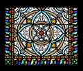 Stained glass window (Brittany,France) Royalty Free Stock Photo