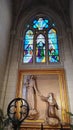 Stained-glass Window, Cathedral de la Almudena, Madrid, Spain