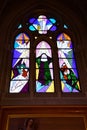 Stained-glass Window, Cathedral de la Almudena, Madrid, Spain