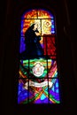 Stained-glass Window, Cathedral de la Almudena, Madrid, Spain