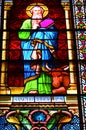 Stained glass window Cathedral of Saint Augustine Royalty Free Stock Photo