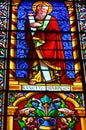 Stained glass window Cathedral of Saint Augustine Royalty Free Stock Photo