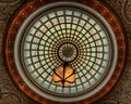 Stained glass window ceiling dome