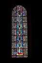 Stained Glass Window, Chartres Cathedral Royalty Free Stock Photo