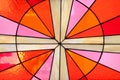 Stained glass window in the church Royalty Free Stock Photo