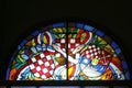 Stained glass window in the church of the Holy Trinity in Karlovac, Croatia Royalty Free Stock Photo