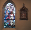 Stained Glass Window In Church In Ireland