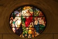 Stained glass window, Church of our Lady Signora Assunta and Santa Zita