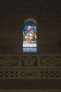 Stained glass window. Church of St. Joseph Royalty Free Stock Photo