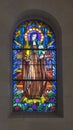 Stained glass window. Church of St. Joseph Royalty Free Stock Photo