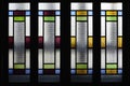 Stained glass window,colorful glass window, Royalty Free Stock Photo